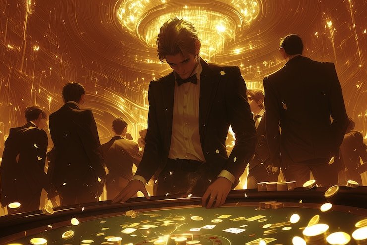 Live roulette table with dealer and player cards visible