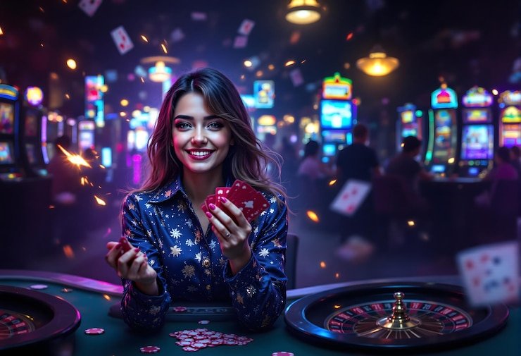 Teen Patti three-card game dealer broadcasting from Medusa II studio